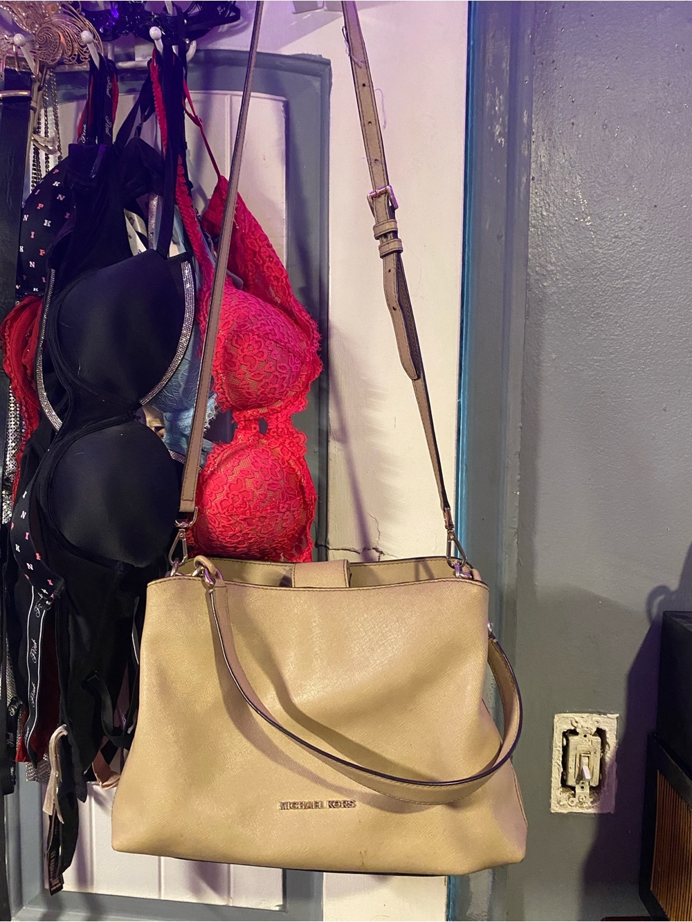 Michael Kors Tan Leather Shoulder Bag